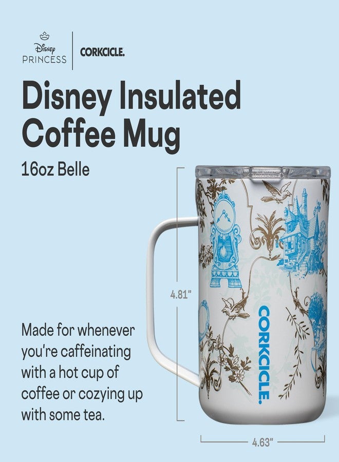 Corkcicle Classic Coffee Mug - Triple Insulated Stainless Steel for Travel - Shatter-Proof Lid - Keeps Drink Hot Over 3 Hours - Holiday Mug Gift - Great for Gifting Warmth - 16 oz - Princess Belle - Image 2